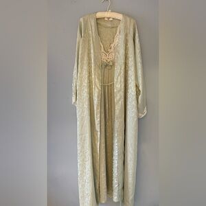 Vintage Valentino Intimo Womens Gown & Robe Set